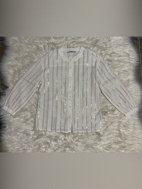 Gaudi White Button - down long Sleeve blouse size 40